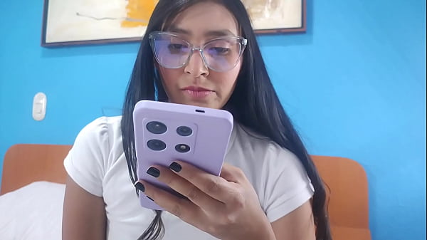 Shy but very sexy college stepsister fucking with stepbrother in a short mini skirt